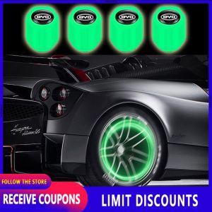 High quality 4PCS Tire Valve Cap Luminous Tire Wheel Rims Valve Stem Cover Caps For Car Motorcycle Bike For BYD Atto 3 Yuan Plus