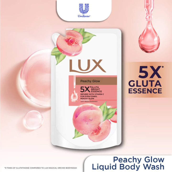 [Bundle of 2] Lux Shower Gel Refill Gluta Peachy Glow 800ml x 2