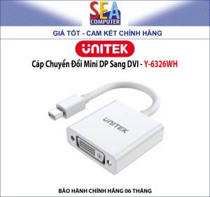 Cáp Chuyển Đổi Mini DP Sang DVI - Unitek Y-6326WH