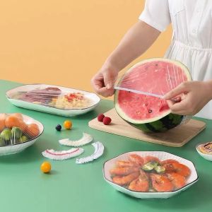 Plastik Wrapping Sekali Pakai Isi 100 pcs Pembungkus Makanan Transparan / Shower Cup Plastik Penutup Kepala