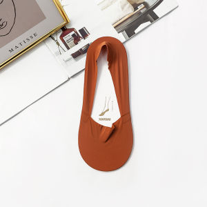 [SG Stock] Ice Silk Socks Women Invisible Ankle EU35-39 Non-slip Seamless Breathable Cotton bottom
