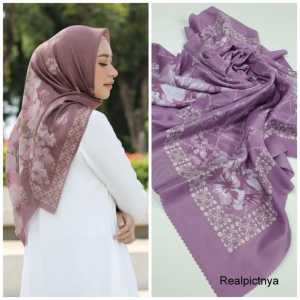 BISA COD - Hijab Segi Empat Voal Motif Premium / Jilbab Segi Empat Motif  Terbaru Termurah