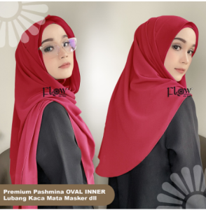 Pashmina oval inner free anting Flow jilbab instant terbaru murah kekinian hijab ceruty terlaris