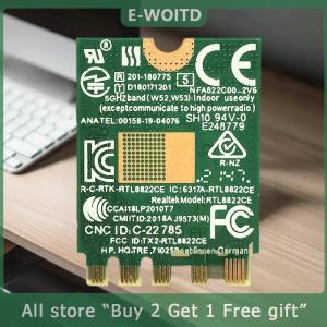 [COD] E-WOITD 1 Set 2.4Ghz Bluetooth-compatible WIFI Card IPX Connector Card RTL8822CE Dual-Band 802.11ac 1200Mbps M2 Wifi Card