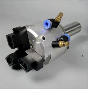 Cornerr 1pc Pneumatic Puller For CNC Lathe Automatic Three-Jaw Pull Feeder Double-Jaw Puller Gripper Feeder CNC Lathe Tool Accessories T2Y7B