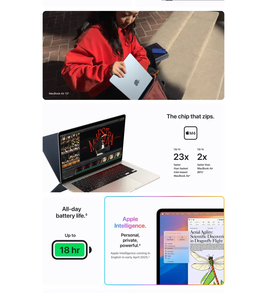 MacBookAir M4 15インチ 16GB 512GB MacBook Air 15インチ Apple M4搭載モデル [2025年春モデル/SSD 512GB