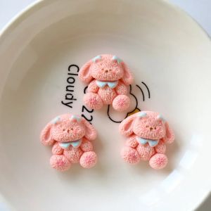 100pcs kawaii Cartoon Animals Rabbit Cat Dog Bear Cake Flat Back Resin Cabochons Scrapbook Diy Wedding Hairpin Accessories Craft