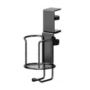 GASGV Waterproof Rotating Desk Cup Holder 2 in 1 360 ° Rotating Mug Floating Shelves Space Saving Sturdy Clip-on Cup Holder Office Accessories