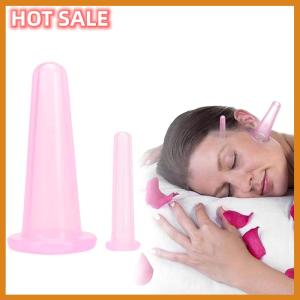 🔥🔥🔥dingdaocunz 2Pcs Silicone Cupping Suction Can Vacuum Face Massage Cup Face Leg Arm Relaxation Household Health Care Facial Skin Lifting Tool