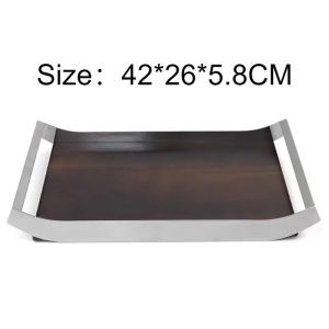 xpkQ Walnut Wooden Tray Luxury Perfume Makeup Storage Trays Jewelry Coffee Tea Plates Home Kitchens Storage Organization Accessories T4N8K