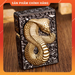 Bật Lửa Hộp Quẹt Xăng Đá Zorro 3D Hình Rắn Z91272 Đẹp Độc Lạ - Dùng Xăng Bấc Đá Cao Cấp