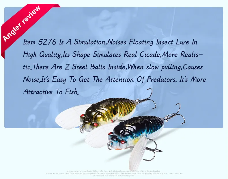 Kingdom 5276 Insect Fishing Lures With Wings 55mm 12.1g Floating & Sinking  Hard Baits Floating Pencil Fishing Lure - Buy Insect Fishing Lures With