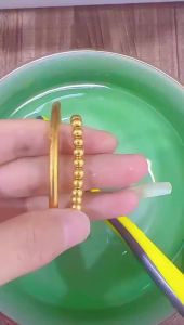 Long-lasting Color Vietnam Sand Gold Heritage Bracelet for Women Ancient Method New Chinese Style Two Worlds Love Lotus Bracelet Imitation Bangle