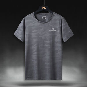(M-9XL)Queshark Quick Dry Sports T-Shirt Men Short Sleeve Tank Tops Running Breathable Loose Fitness T-shirts Gym Workout Tees Shirt QE272