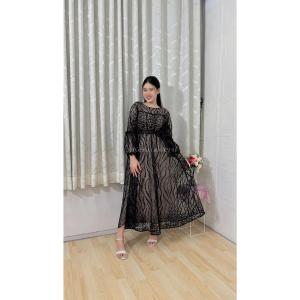 Best Seller Ken-252 Busana Muslim Lebaran Gamis brukat Tulle kondangan Longdress Wedding Long Dress hijab Wanita mewah premium free masker & tali