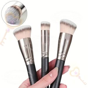3-Piece Foundation And Concealer Brush Set Makeup Brush Contouring And Blending Makeup Brush Soft And Smooth Angled Round Head Brush Angled Round Head Brush | 170/270/370cm
