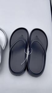 [Free Shipping] Thick-Soled Flip-Flops For Women Summer EVA Trendy Soft-Soled Flat Electroplated Silver Korean Fashion Sandals