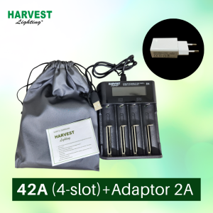 Battery Smart Charger Harvest Lighting Baterai Fast Charging LCD Display Lithium Ion 18650 21700 26650 AA