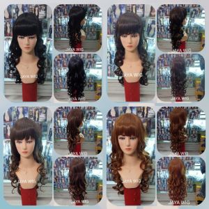 Wig curly Panjang.Rambut Palsu Wanita