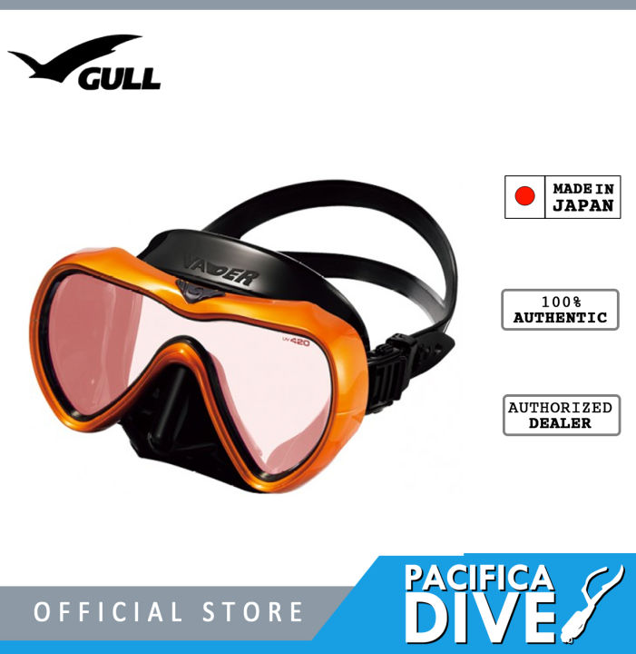 GULL Vader Diving Mask anti UV 420 Lenses Black Silicone