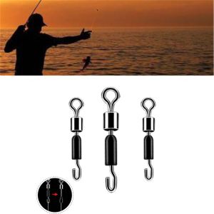 FIGHTINPC Metal 30PCS/Lot Ball Bearing Solid Rings Swivel Fishing Tools Fishing Hooks Fast Link Connector