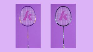 Kawasaki Badminton Set with 2 Badminton Rackets 3 Shuttlecocks and Carrying Badminton Bag Suitable for Badminton Practice
