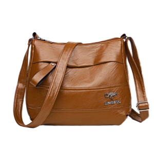 Large Capacity Soft Leather Crossbody Bag Mom Bag Shoulder Crossbody Small Square Bag