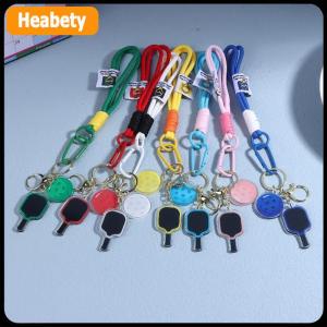【2-3 days delivery】 Creative Pickleball Racket Metal Keychain Colorful Hollow Ball Keychains Dink Ball Fans Party Gift Bag Pendant