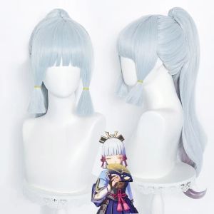 Game Genshin Impact Kamisato Ayaka Cosplay Costume Kendo Uniform Wig Headwear Socks Full Set Halloween Party Prop