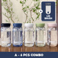 TIGA COMBO 5PC 300ml Plastic Water Bottle With Tea Filter Leak Proof Mini Pocket Size Cute Kids Botol Air Kecil TG00024. 