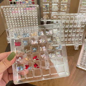 Khay Mika Cao Cấp Trang Trí Đựng Và Bảo Quản Đá Phụ Kiện Charm Nail 36 Ô Và Nhiều Cách Sử Dụng Khác