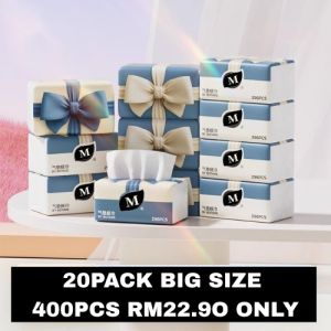 [20Pack] Botare Orange Series Tissue Ready Stock Facial Soft  (90 pulls x 4ply)