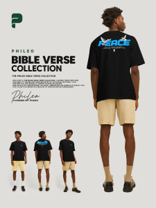 Phileo Love  Loose Fit Shirt for Women and Men Bibble Verse Collection 240 gsm - Peace
