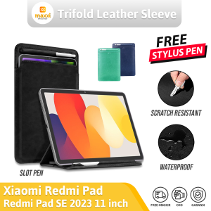 Xiaomi Redmi Pad SE 2023 11 inch Sleeve Leather Magnetic Bag Case Trifold Stand Slot Pen Stylus
