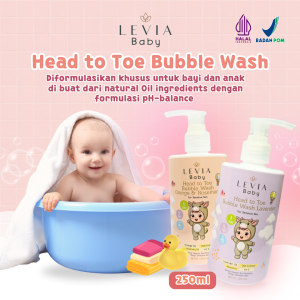 LEVIA head to toe bubble wash lavender orange | Sabun Mandi Anak | Bubble Wash 2in1