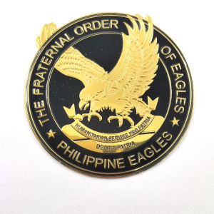 SM 3PCS 3inches Ultrathin Bendable Philippine Eagles Emblem Car Sticker Waterproof Non-Fading 3M Adhesive Metal TFOE-PE The Fraternal Order of Eagles Emblem for Car Motor Auto Original A409