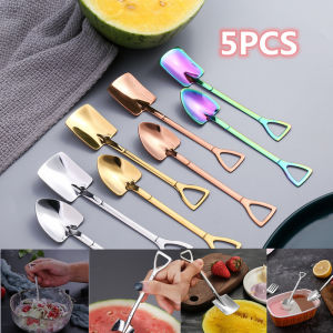 Thợ Săn Trong Mơ 5 Cái Muỗng Xúc Dưa Hấu Thép Không Gỉ Spade Muỗng Tráng Miệng Ice Cream Muỗng Trà Cà Phê Sáng Tạo Quà Sinh Nhật Bộ Đồ Ăn