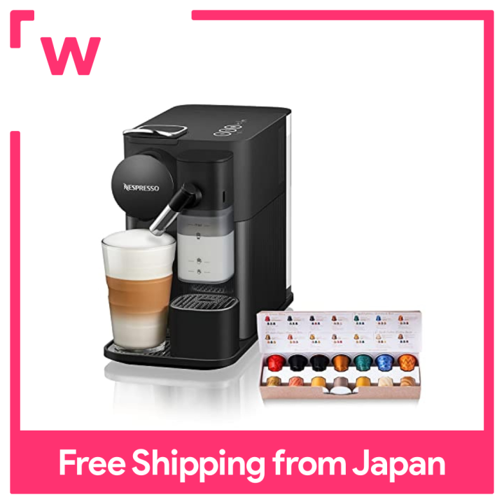 Nespresso Capsule Coffee Maker Latissima One Plus Shadow Black 1L water ...