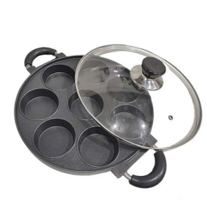 Cetakan Kue Martabak Mini 8 Lubang Datar- Lumpur sorga Maker -Cetakan Apem-Teflon Anti Lengket