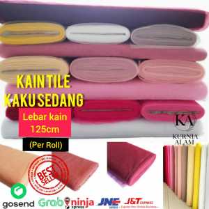 Kain Tulle Warna Gold & Kaku Sedang untuk Dekorasi & Aksesoris