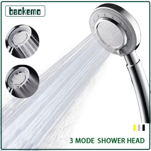 baokemo High Turbo Pressure 3 Modes Shower Head Bathroom Powerful Energy Water Saving