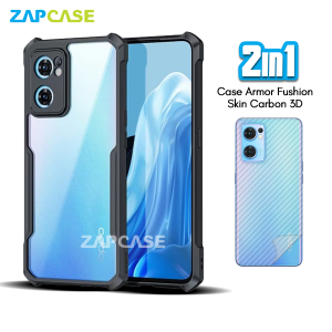 Case Oppo Reno 7 5G Armor Fushion Casing Free Skin Karbon
