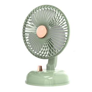 3 Leaf Rechargeable Desk Fan Portable Table Fan with Step-less Speed Adjustable 180°Adjustable Angle Quiet Desktop Fan