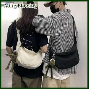 Aolie Canvas Crossbody Túi công suất lớn hip-hop phong cách đường phố cho cả nam giới và phụ nữ