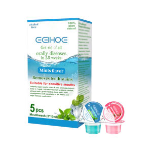 Eelhoe Portable Disposable Mint Rose Flavor Clean Mouth Jelly Cup Mouthwash Remove Bad Breath Odor Cleaning Stains For Women Men Outdoor Travel Effect Fresh Gum Oral Care