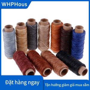 WHPHous 50 m cuộn da may phẳng sáp chủ đề dây sáp khâu tay thủ công 150D
