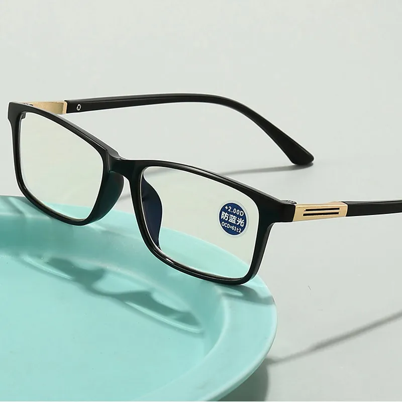 Blue Light Blocking Reading Glasses Unisex Black Genuine TR90