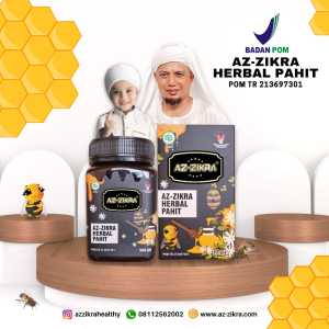 Madu Azzikra HERBAL Hitam Pahit Original 500gr BPOM