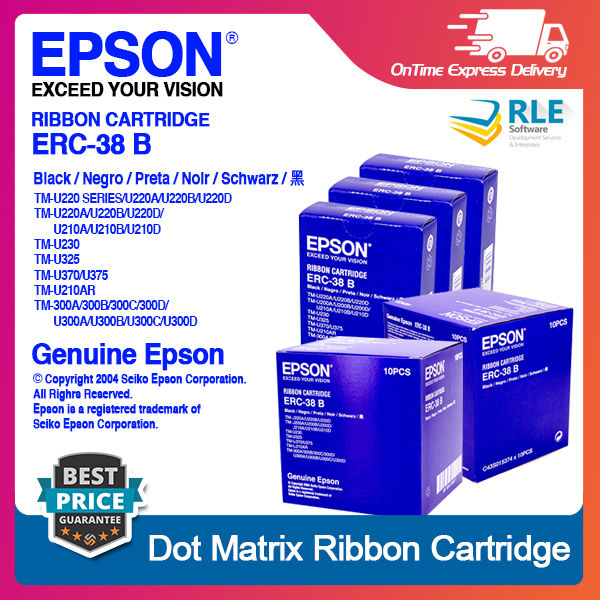 Epson ERC-38 B For TM-U Series Compatible Dot Matrix Ribbon EPSON ERC ...