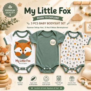 3in1 jumsuit Jumper bayi pendek jumpsuit baby Cewek Cowok motif salur polos dan tabur newborn